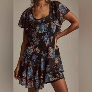 Free People Love To Love Mini Dress xs Women's Casual Floral Printed